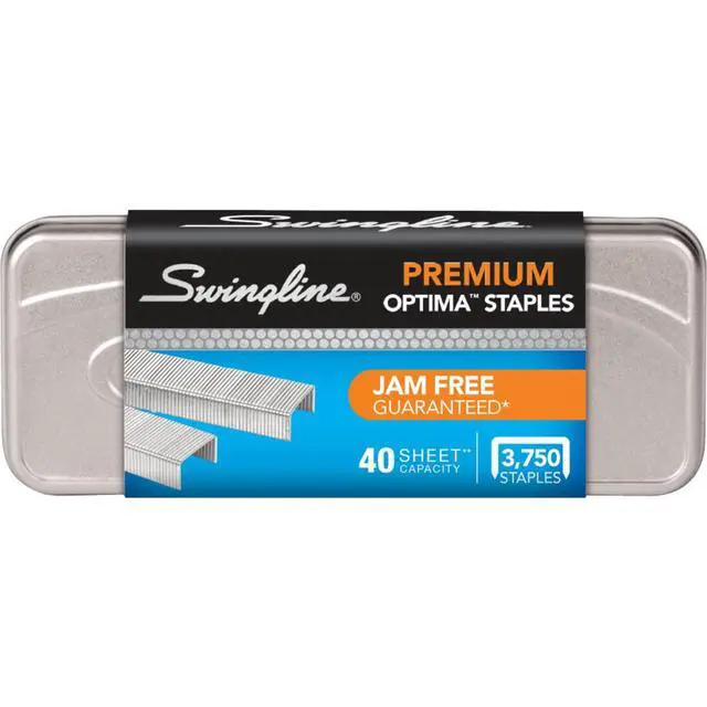 Alt view image 2 of 3 - Swingline Staples, Premium for Desktop Staplers, 1/4" Length, 210/Strip, 3750/Box, Jam Free, Optima (35556)