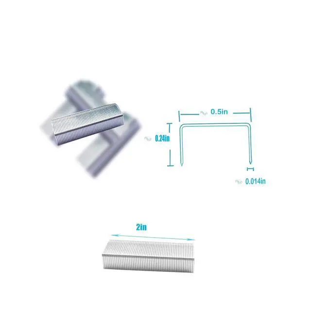 Alt view image 2 of 5 - Standard Staples,Desktop Staples 1/4" (26/6), Galvanised Staple 26/6 Type, 1/4" Jam Free Sharp Chisel Point Design Staple for Office School Home Stapler Stapling Refills - 4 Boxes (4000Pcs)