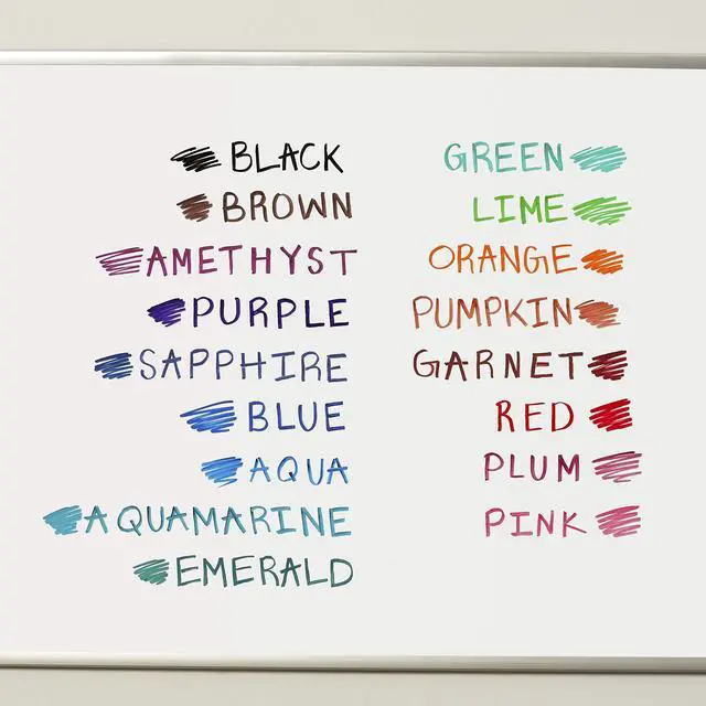 Alt view image 5 of 7 - EXPO Dry Erase Markers, Low Odor Ink, Assorted Colors, Chisel Tip, Whiteboard, Calendar, Organization, Essential Supplies for Office, School, Classroom, Teachers, 4 Count (Pack of 2)