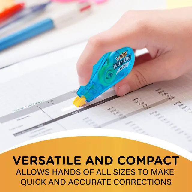 Alt view image 2 of 5 - BIC Wite-Out Mini Correction Tape, White, No Dry Time, Long Lasting, 6-Count