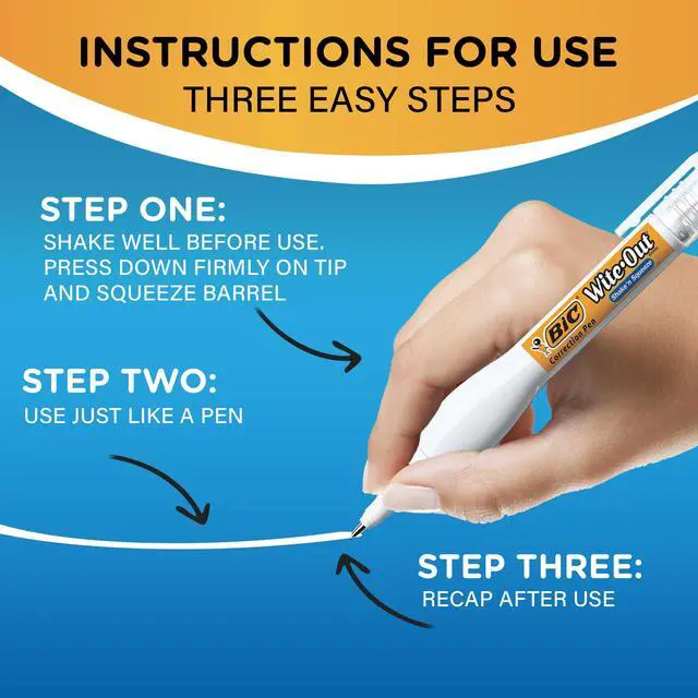 Alt view image 7 of 7 - Wite.Out, Shake 'n Squeeze Pens, 2 pack, 0.3 oz each