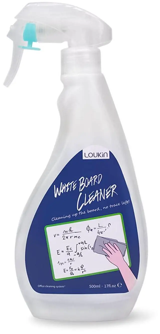 Main image of loukin Non-Toxic Whiteboard Cleaner, 17 fl oz Dry Erase Board Cleaner, Low-Odor Whiteboards Cleaning Spray, Removes Stubborn Marks from Whiteboard, Chalkboard