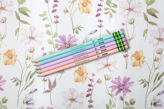 Alt view image 7 of 7 - Ticonderoga® Pastel Pencils, 2 Soft, Assorted Colors, Pack Of 10 Pencils