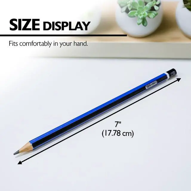Alt view image 2 of 7 - BAZIC PRODUCTS Art and Drafting Pencils, 6B 5B 4B 3B 2B B HB F H 2H 4H 6H Graphite Drawing Pencil Set, 12 Count for Sketching Shading