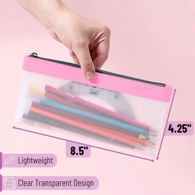 Alt view image 3 of 7 - Mr. Pen- Clear Pencil Pouch, 8.50"x4.25", 3 Pack, Durable TPU Material