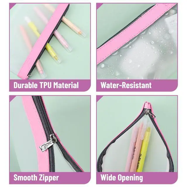 Alt view image 5 of 7 - Mr. Pen- Clear Pencil Pouch, 8.50"x4.25", 3 Pack, Durable TPU Material
