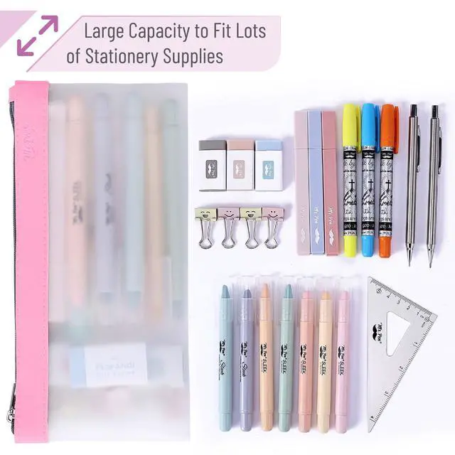 Alt view image 6 of 7 - Mr. Pen- Clear Pencil Pouch, 8.50"x4.25", 3 Pack, Durable TPU Material