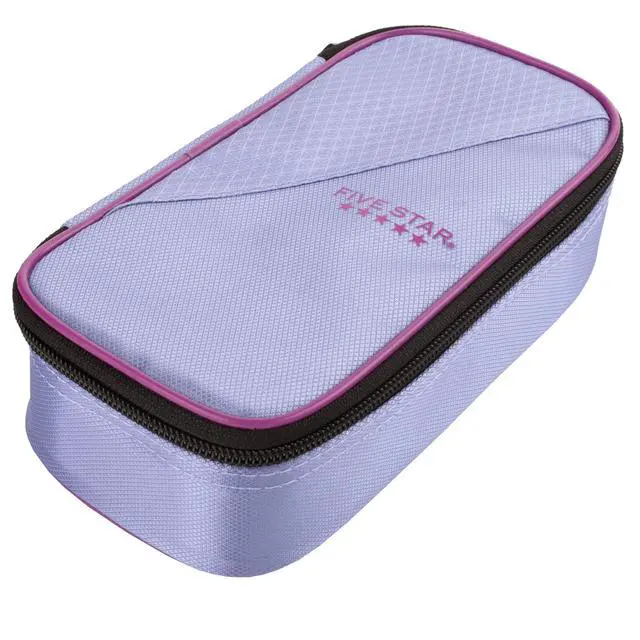 Alt view image 3 of 7 - Five Star Pencil Pouch, Pen Case, High-Capacity Zipper Pouch, Storage Organizer for School Supplies Earbuds Chargers Cables Makeup, Lilac/Berry (500211F-ECM)