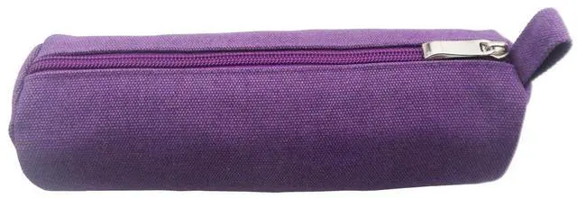 Main image of Enyuwlcm Heavy Canvas Stationery Stylish Simple Pencil Bag and Durable Compact Zipper Pencil Case Pouch 1 Pack Purple