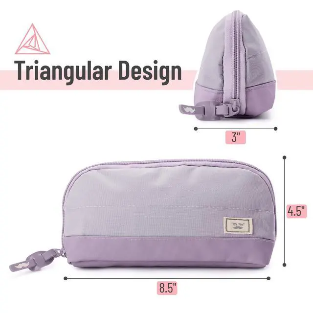Alt view image 2 of 7 - Mr. Pen- Wide-Opening Pencil Case, Triangle Design