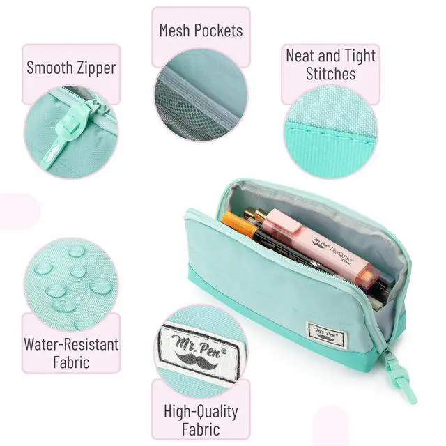 Alt view image 4 of 7 - Mr. Pen- Wide-Opening Pencil Case, Triangle Design