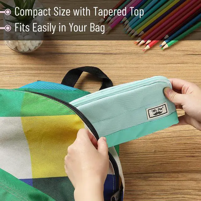 Alt view image 5 of 7 - Mr. Pen- Wide-Opening Pencil Case, Triangle Design