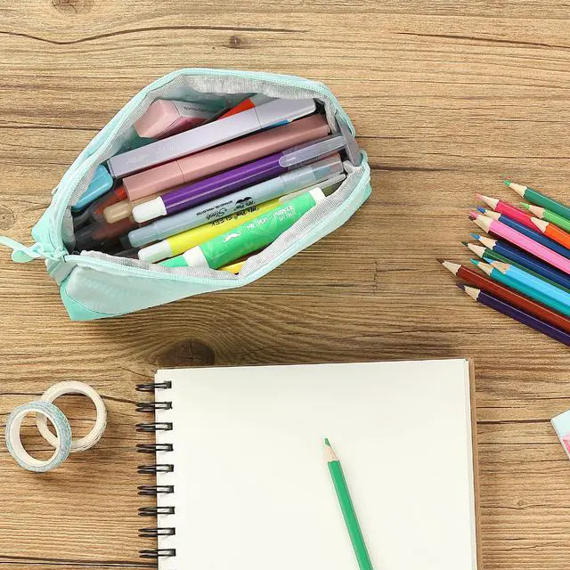 Alt view image 7 of 7 - Mr. Pen- Wide-Opening Pencil Case, Triangle Design