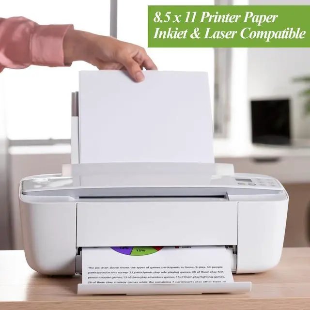 Alt view image 4 of 7 - (2-Pack) 8.5" x 11" Printer Paper - 200 Sheets/400 Pages White Copy Paper, 20 lb Letter Size Papers Printing in Office/School/Home