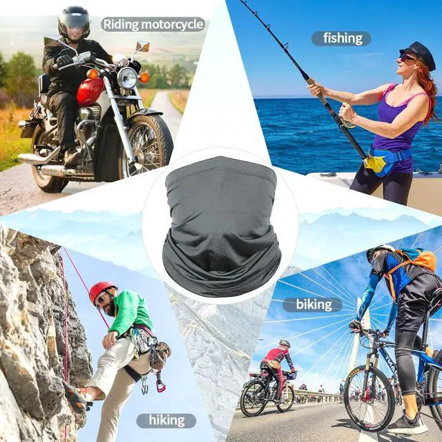 Alt view image 6 of 6 - Achiou Cooling Neck Gaiter Face Cover Scarf, UV Protection Mask for Men and Women,Soft Windproof, Hiking Cycling Running