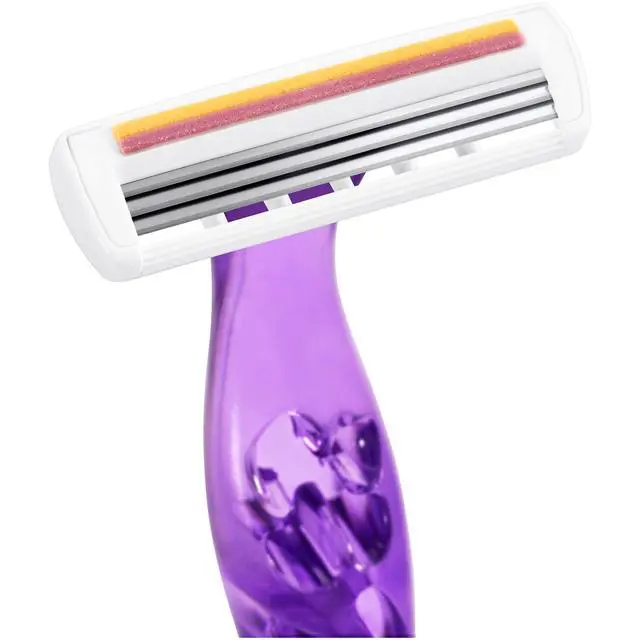 Alt view image 7 of 7 - BIC Soleil 3 Simply Women's Disposable 3-Blade Razors, Aloe Vera Moisture Strip, College Dorm Room Essential, Shower Caddy and Toiletry Bag Ready, 8-Pack