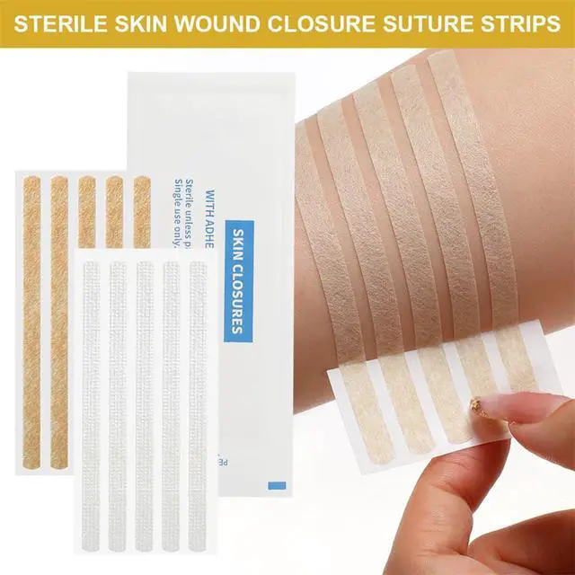 Alt view image 2 of 7 - Sterile Strip 40 Strips Wound Closures 1/4" x 4" Adhesive Skin Closure for Closing Minor Cuts Wounds