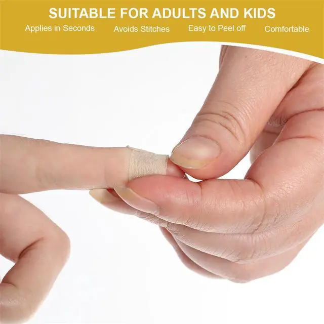 Alt view image 3 of 7 - Sterile Strip 40 Strips Wound Closures 1/4" x 4" Adhesive Skin Closure for Closing Minor Cuts Wounds