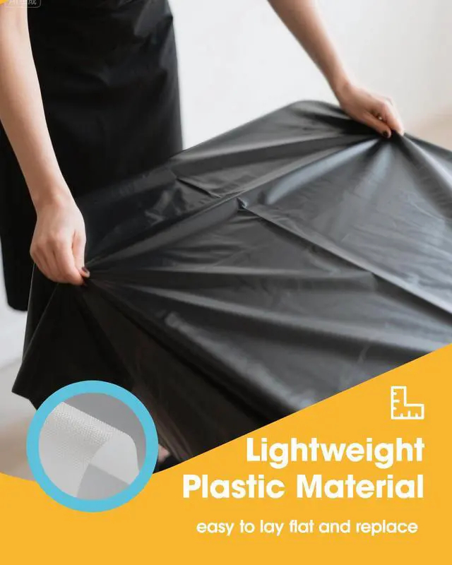 Alt view image 3 of 7 - Niuara Black Plastic Table Cloth - 4 Pack 54" × 108" Rectangle Disposable Tablecloths for 6FT Tables, Table Cover for Party, Holiday & Gathering Use