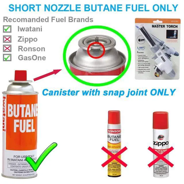 Alt view image 2 of 6 - TENGYES Butane Torch Head Kitchen Blow Lighter