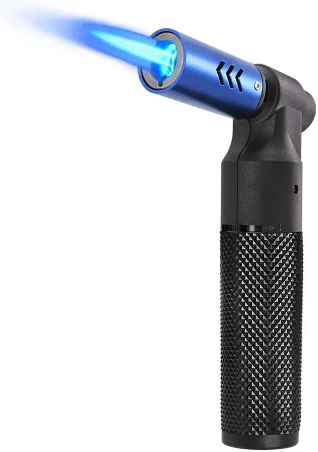 Main image of Luxgaze Butane Torch Kitchen Torch Lighter Refillable Big Jet Flame Mini Blow Torch Portable Crème Brulee Torch for Camping Grill Culinary Soldering Cooking Welding BBQ(Gas not Included) Blue