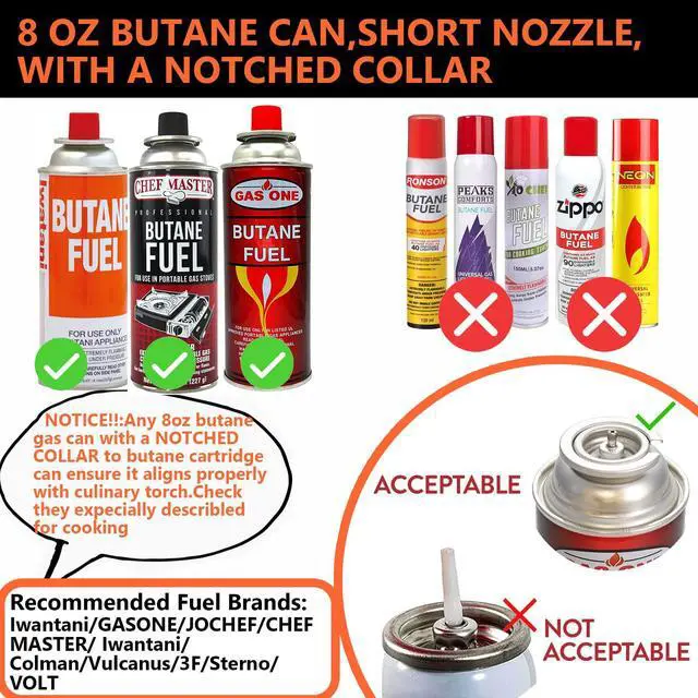 Alt view image 4 of 6 - Striludo Culinary Professional Kitchen Butane Torch, Upgrade Creme Brulee Blow Torch for Cooking, Adjustable Flame with Reverse UseButane Gas Not Included