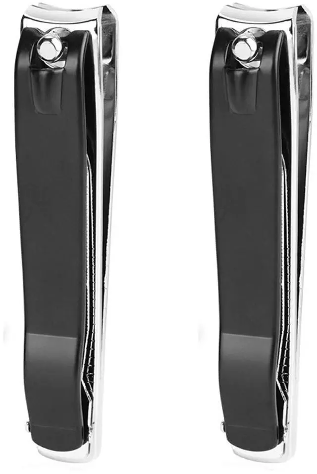 Main image of Large Nail Clippers Set,2 Pcs Premium Stainless Steel Fingernail & Toenail Clippers Curved Blade with Sharp and Sturdy Blade