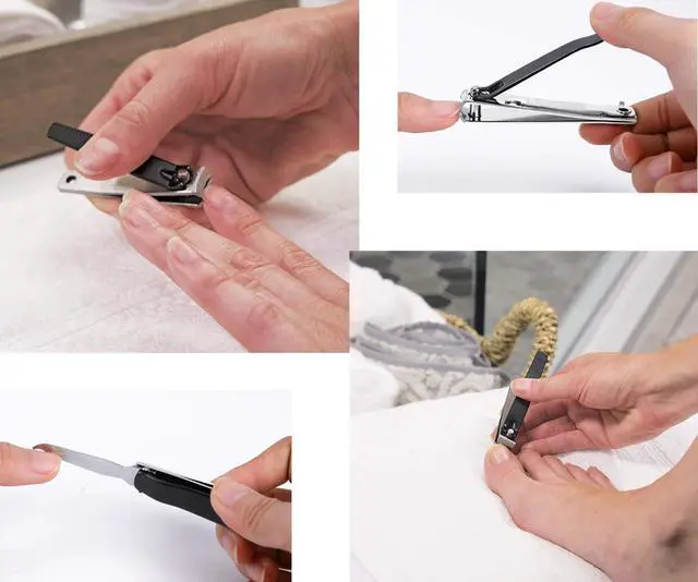 Alt view image 6 of 6 - Large Nail Clippers Set,2 Pcs Premium Stainless Steel Fingernail & Toenail Clippers Curved Blade with Sharp and Sturdy Blade