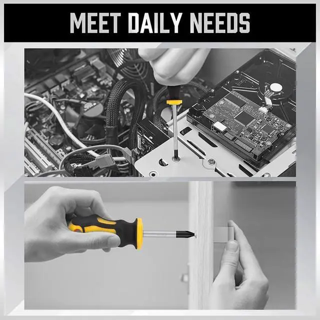 Alt view image 7 of 7 - HORUSDY 11-Pieces Magnetic Screw driver, Magnetic 5 Phillips and 5 Flat Head Tips for Fastening and Loosening Seized