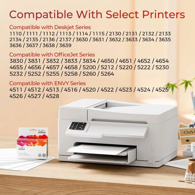 Alt view image 3 of 7 - 63XL Ink Cartridge Combo Pack Replacement for HP Ink 63 63XL Ink Cartridges 63XL Ink Cartridges Black and Color for Offic 3830 4650 5255 5258 4655 4652 3833 Envy 4520 4512 DeskJet 1112 3630 (2 Pack