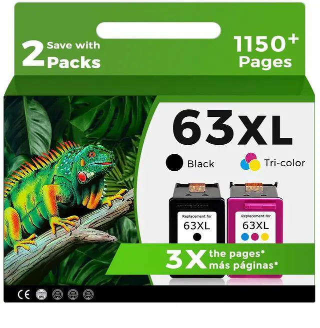 Main image of Relcolor 63XL Ink Cartridges Replacement for HP 63 XL Black Color Combo Pack for HP63 HP63XL for 4650 3830 5255 4520 5258 3630 4652 4655 5200 4512 3632 5252 2132 1112 3631 2130 4510 3634 3833 Printer