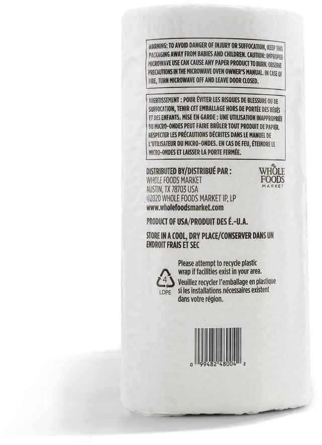 Alt view image 3 of 4 - 365 by Whole Foods Market, 100% Recycled Jumbo Paper Towels, Ultra-Strong, 135 Sheets per Roll, 3 Count