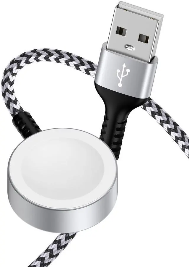 Main image of Apple Watch Charger Fast Charging Cord, Wireless Charger Cable for iWatch Series 11/10/9/8/7/6/5/4/3/2/1, Ultra 3/2/1, SE3/SE2/SE Braided Magnetic Smartwatch Charging Pad Wire Cargador for Car Travel