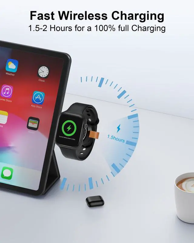 Alt view image 2 of 7 - USB C Apple Watch 11/Ultra3 Charger for Car Magsafe iWatch Wireless Charger