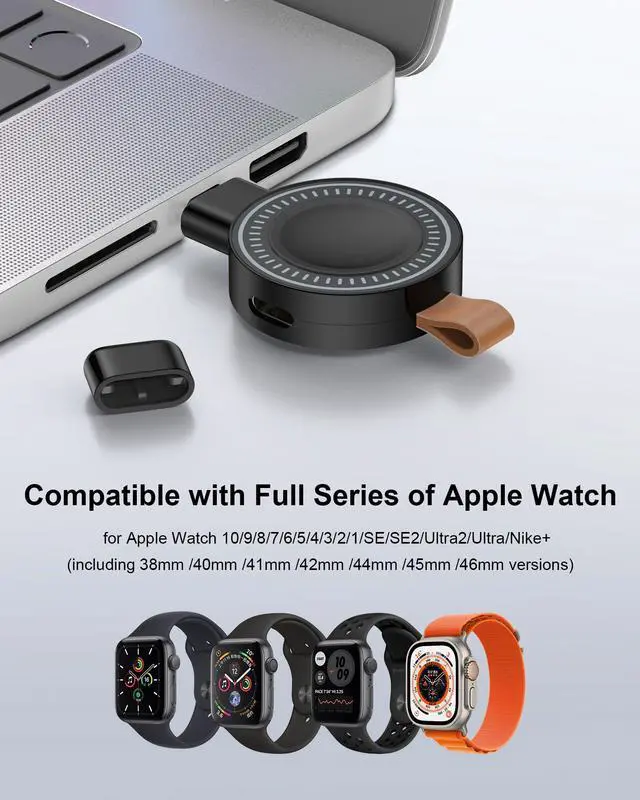 Alt view image 5 of 7 - USB C Apple Watch 11/Ultra3 Charger for Car Magsafe iWatch Wireless Charger