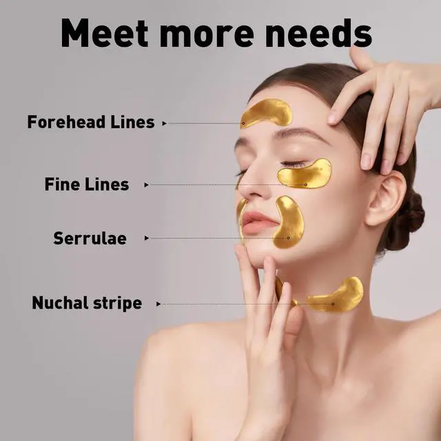 Alt view image 5 of 7 - CHMI Under Eye Patches (50 Pairs) - 24K Gold Eye Patches for Puffy Eyes, Dark Circles, EyeBags and Wrinkles, Collagen Skin Care Products, Beauty & Personal Care