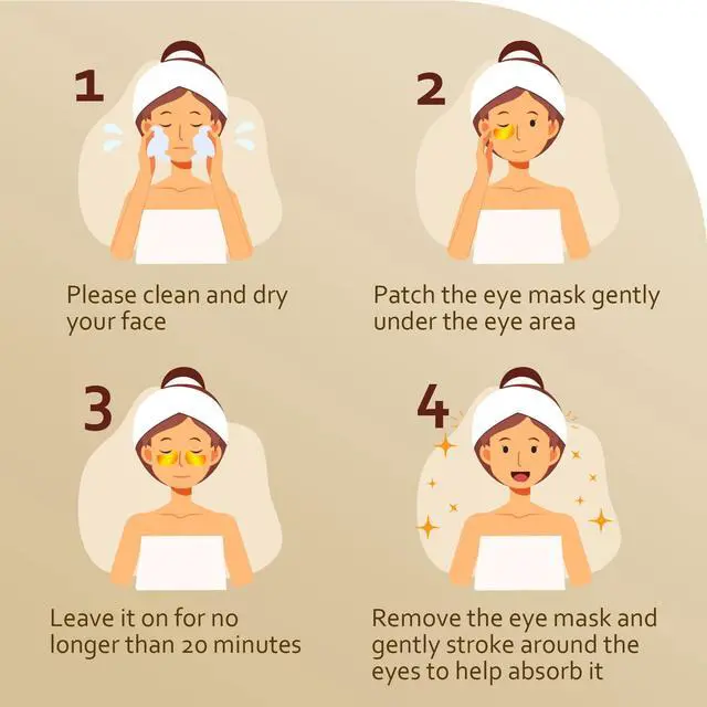 Alt view image 5 of 6 - Taimand Under Eye Patches (30 Pairs), 24K Gold Under Eye Mask for Puffy Eyes, Dark Circles,Bags and Wrinkles with Collagen,Relieves Pressure and Reduces Wrinkles,Revitalises and Refreshes Your Skin