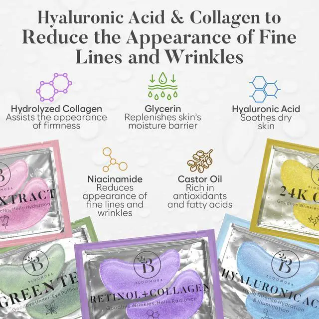 Alt view image 2 of 7 - BLOOMORA Variety Under Eye Patches (30 Pairs) - For Dark Circles & Puffiness - Eye Mask for Care