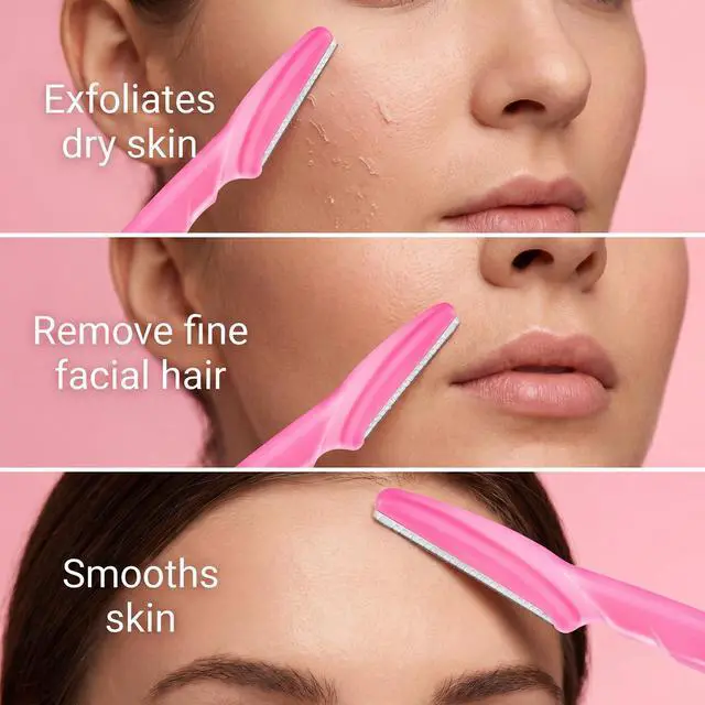 Alt view image 5 of 7 - HFATMOS Eyebrow Razor, Face Razors for Women Men Multipurpose Exfoliating Face Shaver Facial Hair Removal Tools Eyebrow Trimmer with Protective Cover 12 Pcs