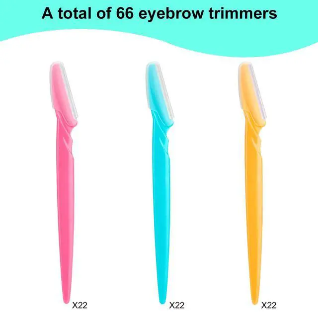 Alt view image 7 of 7 - 66 Eyebrow Razor and Face Razor for Women and Men, Eyebrow Hair Trimmer and Shaver with Protective Cover,Safe and Newbie Friendly