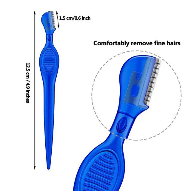 Alt view image 2 of 7 - Mudder 28 Pcs Eyebrow Razor Knife Shaver Trimmer Shaver Multipurpose Exfoliating Tool Facial Hair Removal for Women Valentine Gift Giving(Assorted Colors)