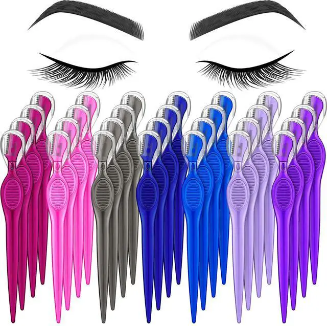 Main image of Mudder 28 Pcs Eyebrow Razor Knife Shaver Trimmer Shaver Multipurpose Exfoliating Tool Facial Hair Removal for Women Valentine Gift Giving(Assorted Colors)
