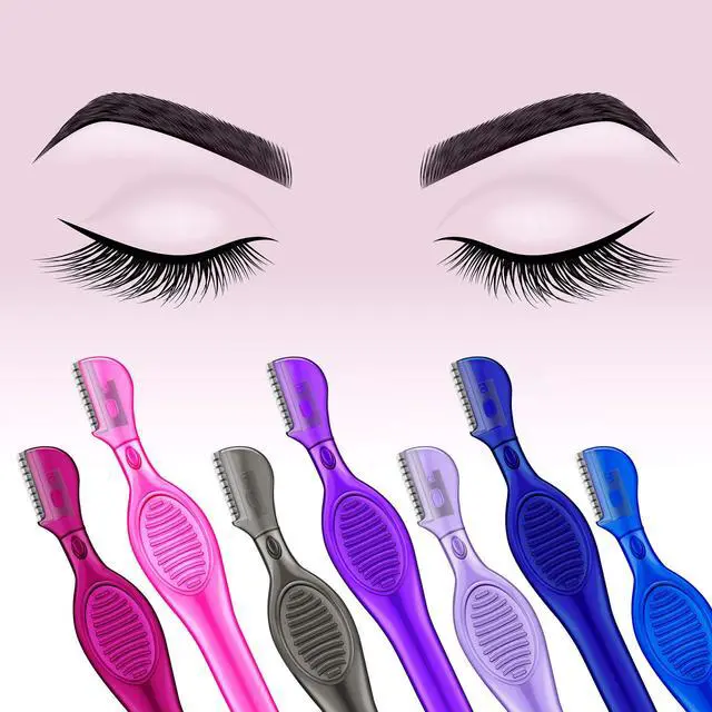 Alt view image 4 of 7 - Mudder 28 Pcs Eyebrow Razor Knife Shaver Trimmer Shaver Multipurpose Exfoliating Tool Facial Hair Removal for Women Valentine Gift Giving(Assorted Colors)