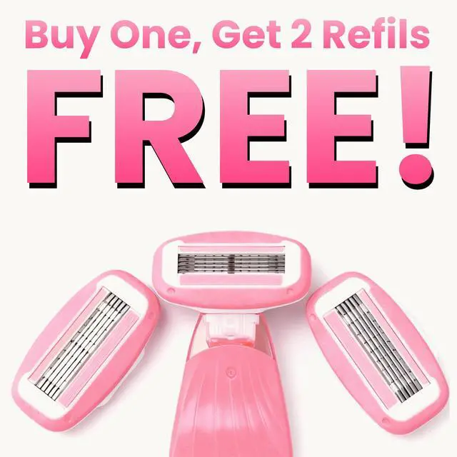 Alt view image 6 of 7 - Keropy Women Razors moisturizing bar for Sensitive Skin, Travel Razors Shaving Kit Essential - 5-Blade for Sensitive Skin - Bikini, Legs, Underarms - 1 Handle & 3 Refill Cartridges - Pink