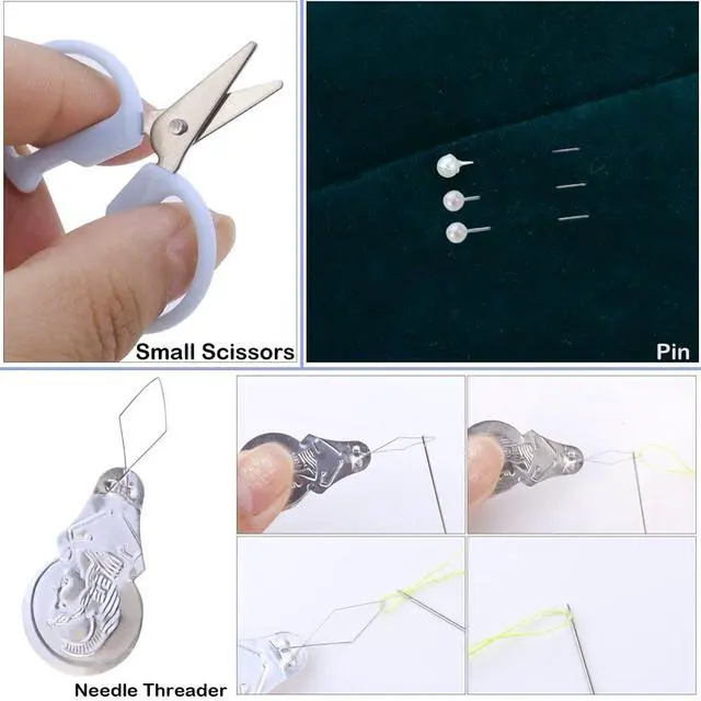 Alt view image 3 of 6 - 2 Pack Min Travel Sewing Kit DIY Supplies Portable Tool Kits Plastic Box Beginner Friendly Emergency Repair with Threads Scissors Hand Needles