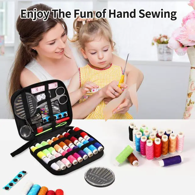 Alt view image 6 of 7 - Sewing Kit Basic,Marcoon Needle and Thread Kit with Sewing Supplies and Accessories for Adults,Beginner,Home,Travel,Emergency Including Scissors,Measure Tape,Needle Threader and More