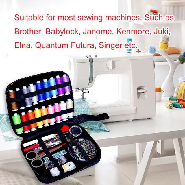 Alt view image 6 of 7 - Sewing Kit with Case Portable Sewing Supplies for Home Traveler, Adults, Beginner, Emergency, Contains 18 Sewing Thread, Scissors, Needles, Measure etc