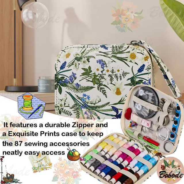 Alt view image 5 of 7 - Bobode Printing Sewing Kit Travel Basic Sewing Kit for Adults