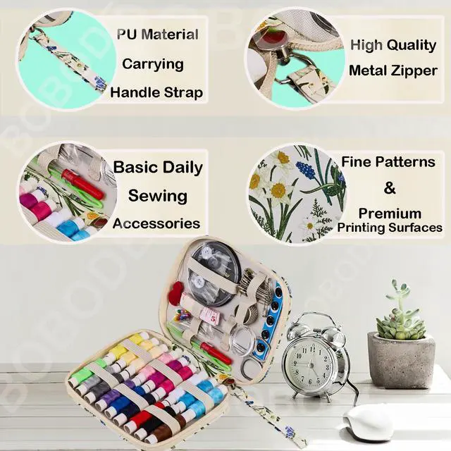 Alt view image 4 of 7 - Bobode Printing Sewing Kit Travel Basic Sewing Kit for Adults