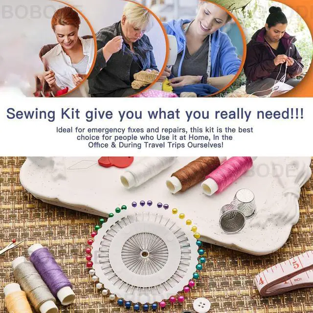 Alt view image 6 of 7 - Bobode Printing Sewing Kit Travel Basic Sewing Kit for Adults